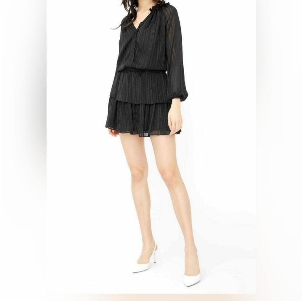 Generation Love Sydney Stripe Blouson Black Dress - Picture 2 of 11